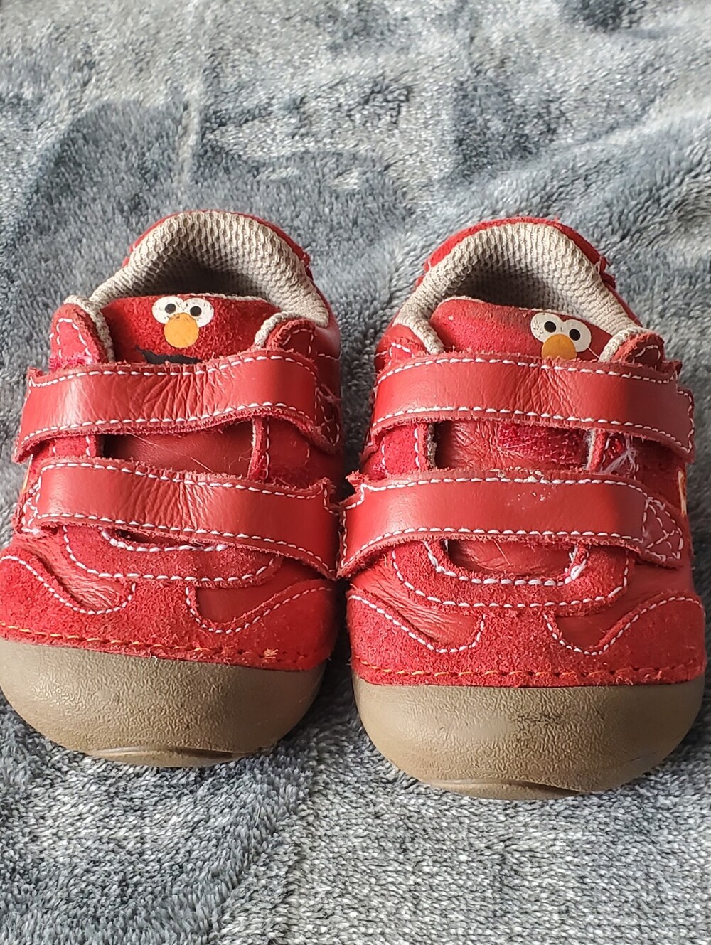 Stride Rite Elmo Red Leather Sesame Street Shoes 3.5